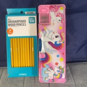 Unicorn Pencil case with Pencils