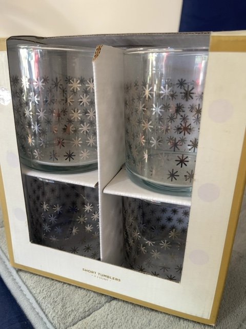 Brand new set of 4 short tumblers.
